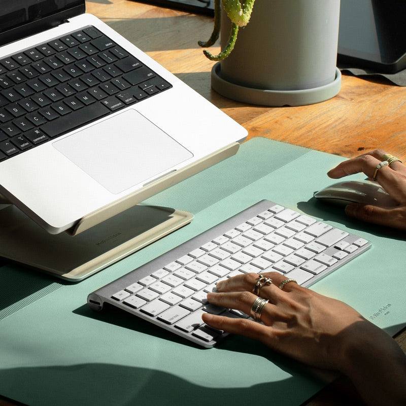 Reversible Desk Mat - Slate Green & Sandstone