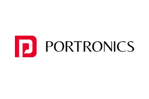 Portronics logo on a white background