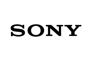 Sony logo in black on a white background