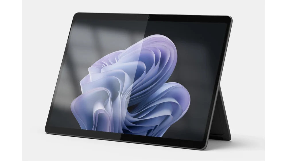 Tablet with a floral design on the screen against a white background