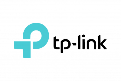 TP-Link logo with a turquoise 'T' and black text on a white background
