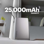 Giga Max smallest 25000mAh powerbank with 100W Built-in Type-C Cable